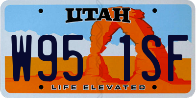 UT license plate W951SF