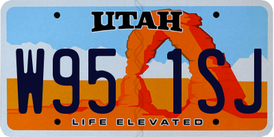 UT license plate W951SJ