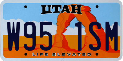UT license plate W951SM