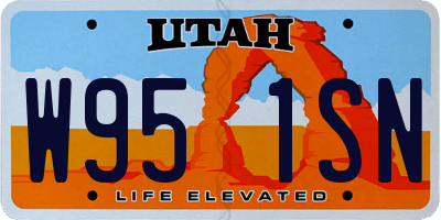 UT license plate W951SN