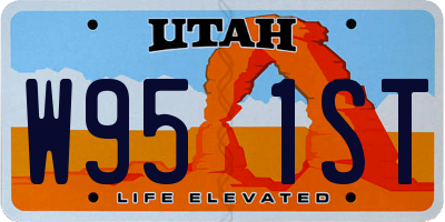 UT license plate W951ST