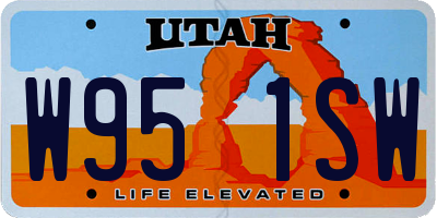 UT license plate W951SW