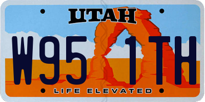 UT license plate W951TH