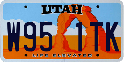 UT license plate W951TK