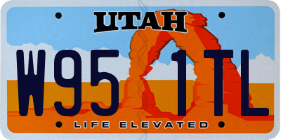UT license plate W951TL