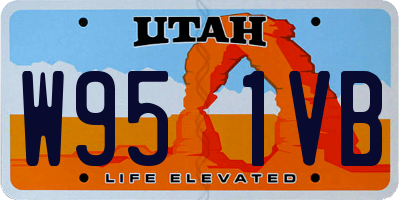 UT license plate W951VB