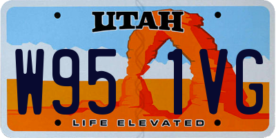 UT license plate W951VG