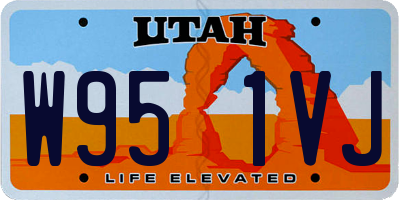 UT license plate W951VJ