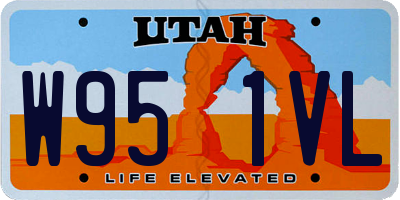 UT license plate W951VL