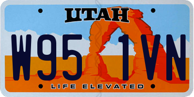UT license plate W951VN