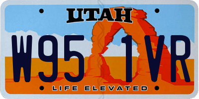 UT license plate W951VR