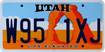 UT license plate W951XJ