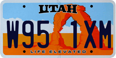 UT license plate W951XM