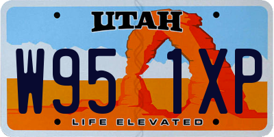 UT license plate W951XP