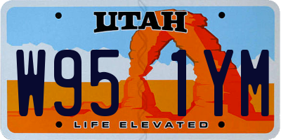 UT license plate W951YM