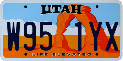 UT license plate W951YX