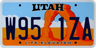 UT license plate W951ZA