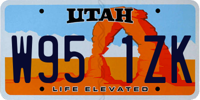 UT license plate W951ZK