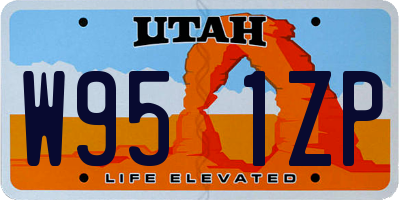 UT license plate W951ZP