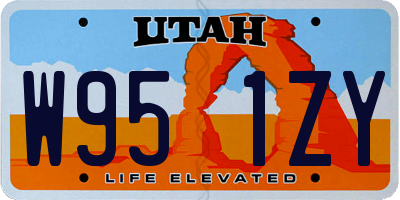 UT license plate W951ZY