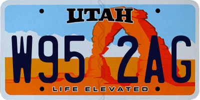 UT license plate W952AG