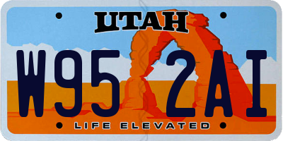 UT license plate W952AI