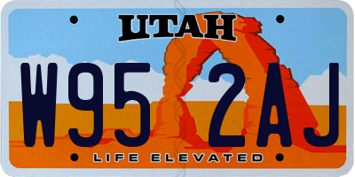 UT license plate W952AJ