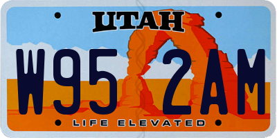 UT license plate W952AM