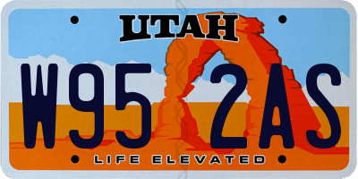 UT license plate W952AS