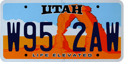 UT license plate W952AW
