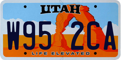 UT license plate W952CA