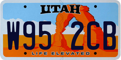 UT license plate W952CB