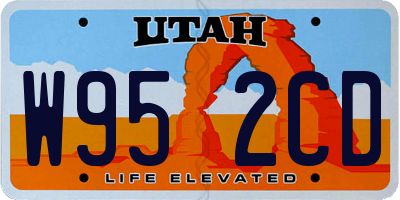 UT license plate W952CD