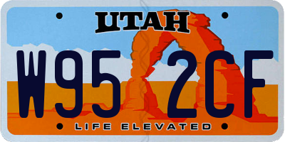 UT license plate W952CF