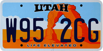 UT license plate W952CG