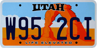 UT license plate W952CI