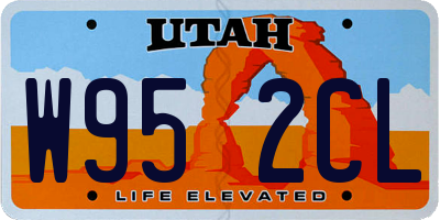 UT license plate W952CL