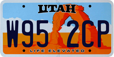 UT license plate W952CP