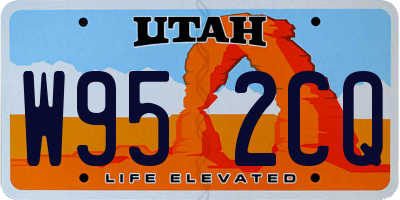 UT license plate W952CQ