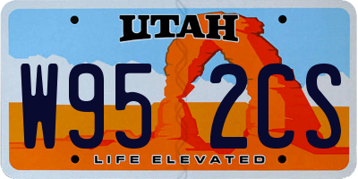 UT license plate W952CS