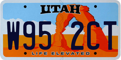 UT license plate W952CT