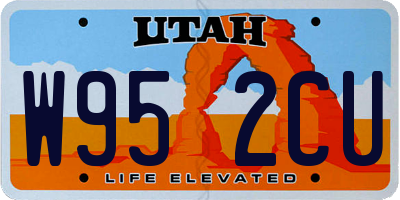 UT license plate W952CU