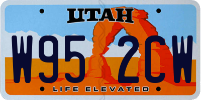 UT license plate W952CW