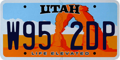 UT license plate W952DP