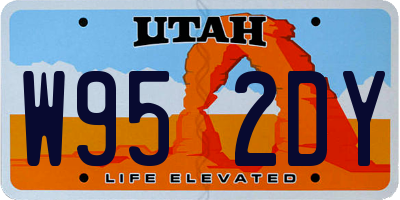 UT license plate W952DY