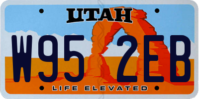 UT license plate W952EB