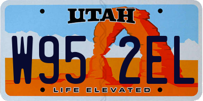 UT license plate W952EL