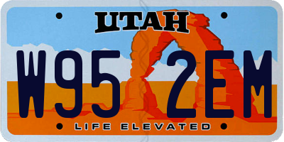 UT license plate W952EM