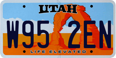 UT license plate W952EN