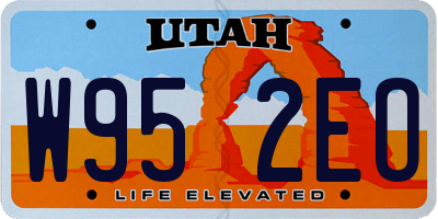 UT license plate W952EO